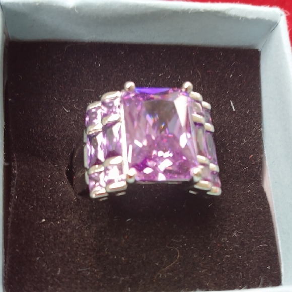 None Jewelry - Elegant Purple Gemstone Ring Size 13